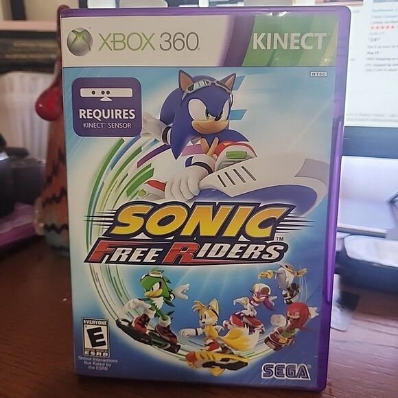 Sonic Free Riders  (Microsoft Xbox 360, 2004) Sega Kinect w/ Manual CIB - Picture 1 of 3